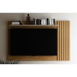 Painel Quarto P/ Tv Até 65 Pol Pa2914 Ripado C/ Prateleira 160x102cm Natural - Tecno Mobili