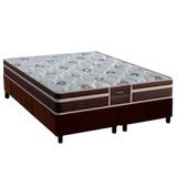 Cama Box King: Colchão Ortopédico Probel D33 Firmepedic Prodormir Advanced Tech1500 Plus Brown + Base Crc Suede Brown (193x203)