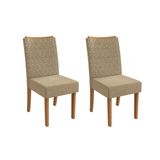 Cadeira De Cozinha 2cad129 Kit 2 Un Canela/boucle Bege - Kappesberg