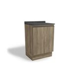 Balcão Cozinha P/ Cooktop C/ Tampo Maxxi G742 C/ 1 Porta 60cm Nogal/cinzel - Kappesberg