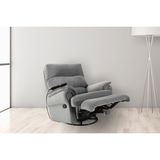 Poltrona Reclinável C/ Massagem P/ Sala Mh 1217 Two Way Suede Cinza - Herval