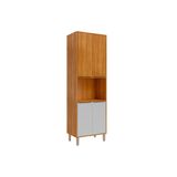 Paneleiro De Cozinha Modulado Divina C/ 4 Portas E 1 Nicho P/ Forno 70 Cm Cinamomo/branco - Mgm