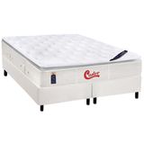 Cama Box King: Colchão Molas Pocket Ensacadas Castor Gold Star Slx Vitagel + Base Crc Courano White (193x203)