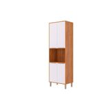 Paneleiro De Cozinha Modulado Esplêndida Torre Quente C/ 4 Portas E 1 Nicho P/ Forno 70cm Cinamomo/branco - Mgm