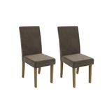 Cadeira De Cozinha 2cad131 Kit 2 Un Canela/suede Capuccino - Kappesberg