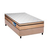 Cama Box Solteiro: Colchão Ortopédico Plumatex D45 Selectus + Base Crc Suede Clean (88x188)