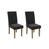 Cadeira De Cozinha 2cad131 Kit 2 Un Canela/suede Preto - Kappesberg