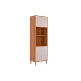 Paneleiro De Cozinha Modulado Esplêndida Torre Quente 2 Fornos C/ 4 Portas 70cm Cinamomo/off White - Mgm