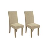 Cadeira De Cozinha 2cad131 Kit 2 Un Canela/boucle Bege - Kappesberg