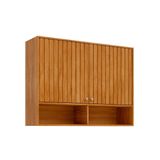 Armário De Cozinha Modulado Divina C/ 2 Portas Ripadas 120 Cm Cinamomo - Mgm