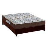Cama Box Casal: Colchão Ortopédico Ortobom D45 Iso 150 Mega Firme + Base Crc Suede Brown (138x188)