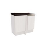 Balcão Cozinha P/ Cooktop C/ Tampo Maxxi G748 Canto Reto C/ 1 Porta 80cm Branco/preto - Kappesberg