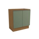 Balcão Cozinha P/ Cooktop Maxxi G744 C/ 2 Portas S/ Tampo 80cm Canela/verde - Kappesberg
