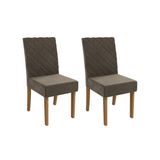 Cadeira De Cozinha 2cad133 Kit 2 Un Canela/suede Capuccino - Kappesberg