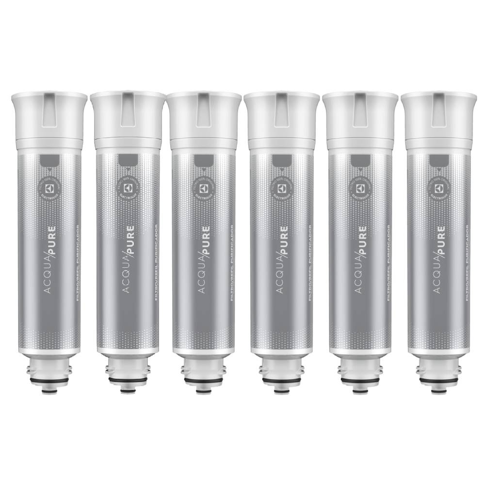 Kit 6 Filtros/refis Originais De Água Acqua Pure Para Purificador Electrolux Pe12a/pe12b/pe12g/pe12v/pe12p