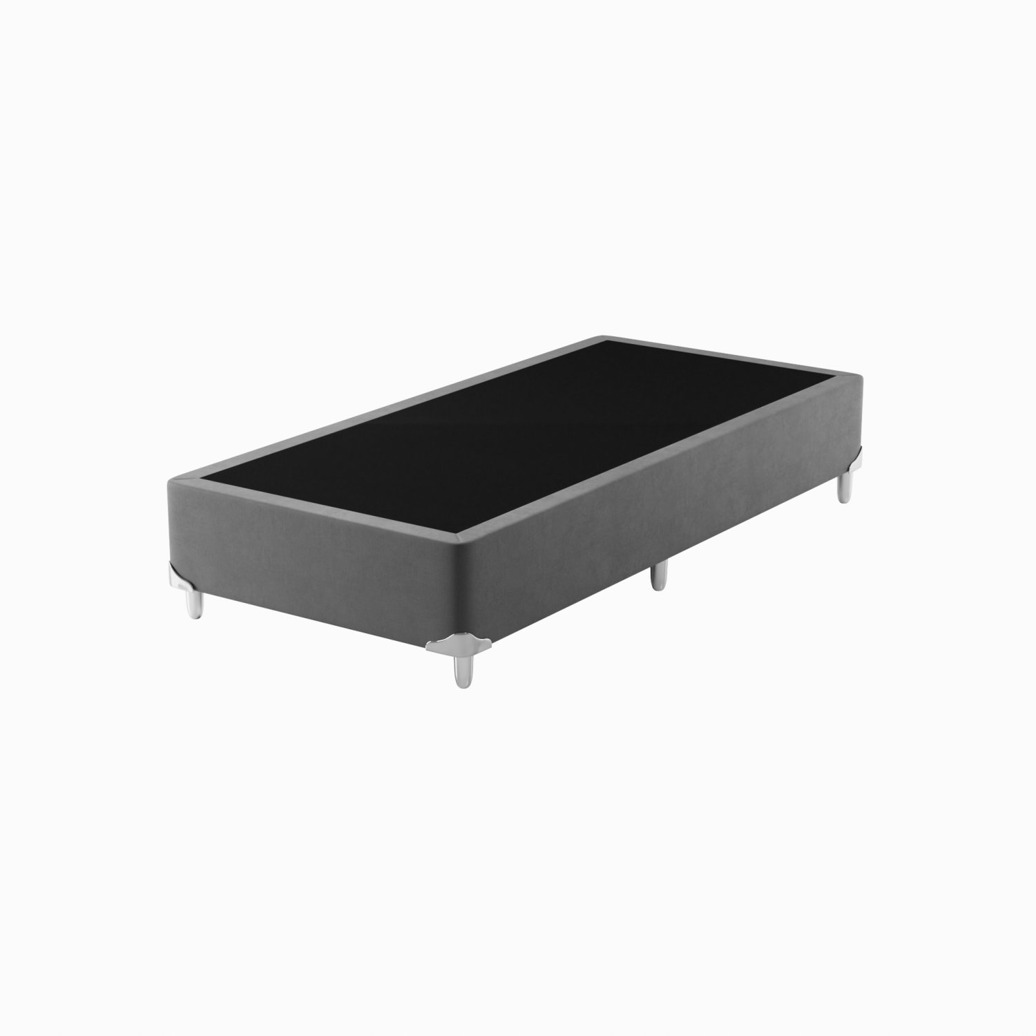 Base Box Solteiro 88cm X 188cm X 37cm Cinza