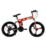 Bicicleta Aro 20 Cityfold Bike 21 Vel Marchas Freio A Disco Vermelho Wct Fitness