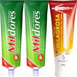 Kit 2 Creme Mil Dores 100g + 1 Pomada Massageadora Milagrosa