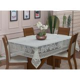 Toalha De Mesa De Renda Quadrada 1,40m X 1,40m Floral Palha
