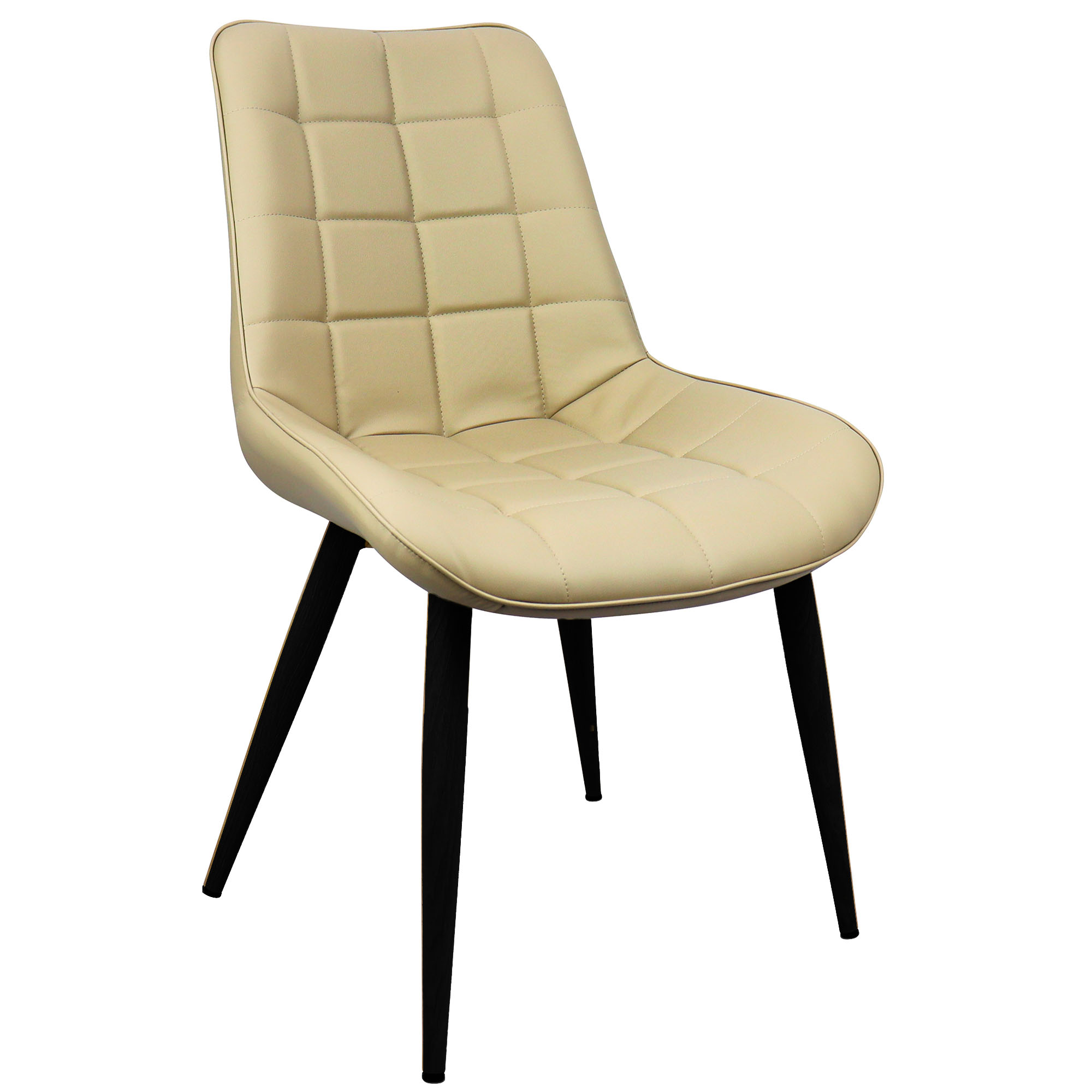 Cadeira Romana Provence Poltrona Estofada Pu Vintage Retro Pés Preto