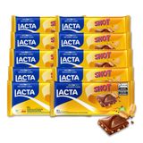 Chocolate Shot Com Amendoim Lacta Kit 10 Barras De 80g