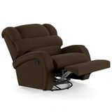 Poltrona Do Papai Reclinável Kalie Glider Giratória Usb Fh9 Veludo Marrom - Mpozenato