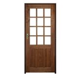 Porta 1-2 Quadriculada 82 X Batente Misto 14 Cm Fechadura Externa Lado Direito - Rodam