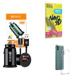 Carregador Veicular Com Capinha Samsung A04 + Película 9d