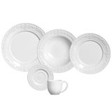 Aparelho De Jantar 20 Peças Acanthus Branco Porto