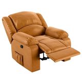 Poltrona Do Papai Reclinável Pietra Zero Wall Fh9 Pu Whisky - Mpozenato