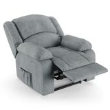 Poltrona Do Papai Reclinável Pietra Power Touch Massagem Fh9 Linho Cinza - Mpozenato