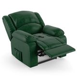 Poltrona Do Papai Reclinável Pietra Controle Power Elétrico Fh9 Pu Verde Musgo - Mpozenato