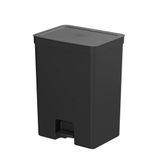 Lixeira Com Pedal Trium 46 L + 4 L Preto Ou