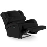 Poltrona Do Papai Reclinável Kalie Elétrica Botão Led Massagem Fh9 Pu Preto - Mpozenato