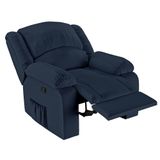 Poltrona Do Papai Reclinável Pietra Zero Wall Fh9 Pu Azul - Mpozenato