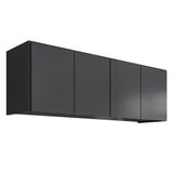 Armário De Cozinha Aéreo 118cm 4 Portas Monna Grafite Z34 - Mpozenato