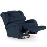 Poltrona Do Papai Reclinável Kalie Glider Giratória Fh9 Pu Azul - Mpozenato