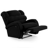 Poltrona Do Papai Reclinável Kalie Power Elétrica Fh9 Veludo Preto - Mpozenato