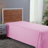 Lençol Solteiro Sem Elástico 400 Fios Rosa 2,50m X 1,50m