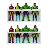 Kit 2 Nichos Parede Bonecos Marvel Prateleira Barbie Pelúcia