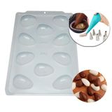 Forma Ovo De Páscoa 50g + Saco Confeitar 6 Bicos Chocolate