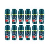 Desodorante Roll-on Rexona 50ml Masc Antibact Invisible-12un