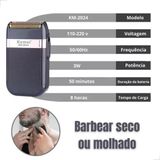 Barbeador Shaver Elétrico Sem Fio Kemei 2 Lâminas Km-2024: Liberdade No Barbear