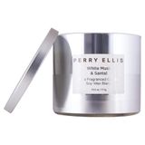 Vela Perfumada Perry Ellis White Musk + Santal Soy Candle