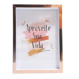 Quadro Porta Retrato Sua Vida Rosê Gold Decoração