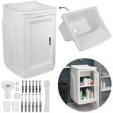 Gabinete Lavanderia Tanque Branco 01 Porta + Fita Veda Rosca