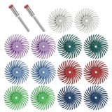 Kit Discos Roda De Cerdas 16 Pçs De Polimento Micro Retífica
