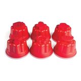 Kit 6 Formas Potes Para Gelatina Pudim Flans Tampa