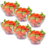 Jogo 6 Bowl Acrílico Tigela 200ml Pote Para Petisco Sobremesa