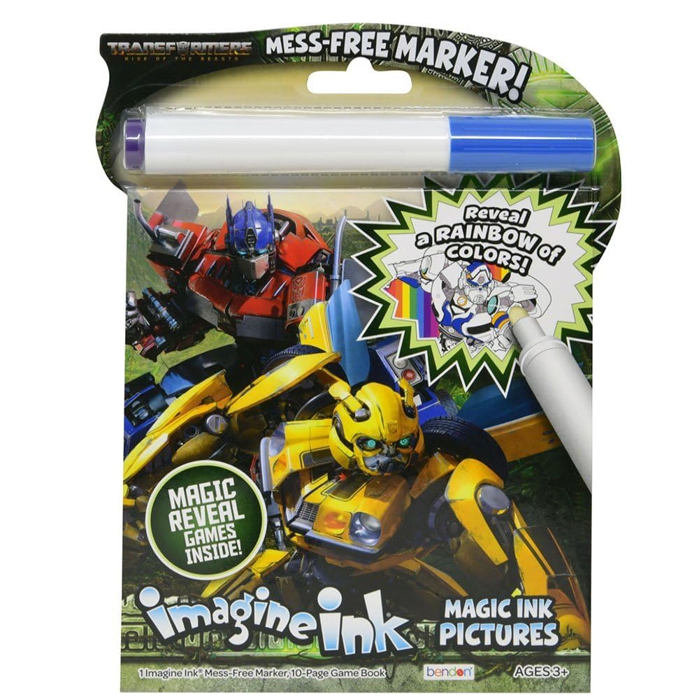 Livro De Atividades Bendon Transformers Imagine Ink W/ Marker